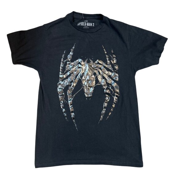 (5 for $25)Spiderman 2 Marvel Venom Gloss Print Grey Unisex Short Sleeve T-Shirt - Picture 2 of 4